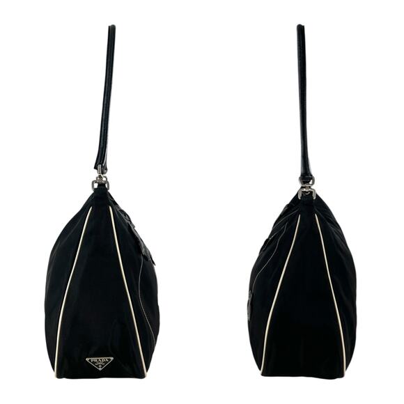 Prada Leather Flower Nylon Shoulder Bag - Picture 3 of 7